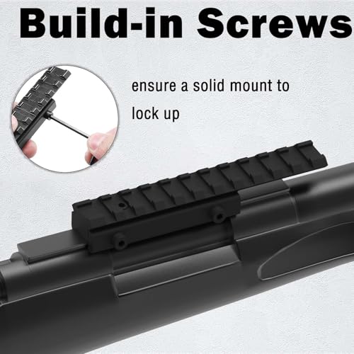 11mm Dovetail to 21mm Picatinny Rail Adapter - 9-Slot Scope Mount