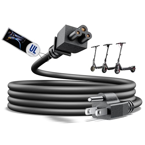 ALIENSX 9FT 125V 13A Heavy-Duty Charging Cable for Segway Ninebot MAX G3 G2 G30 G30P P65 P100S F60