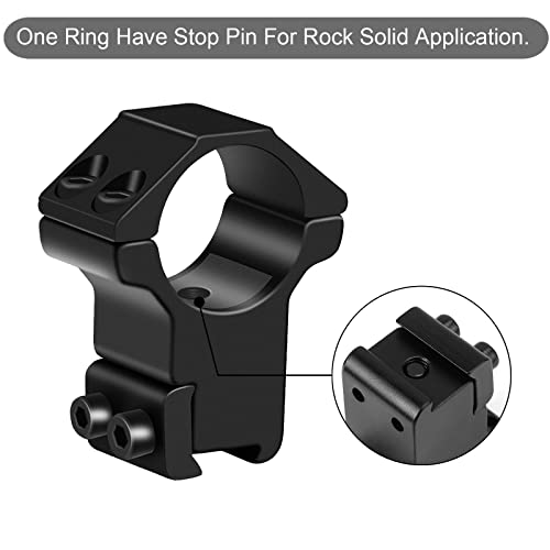 1 Inch Dovetail Scope Rings, 2 Pack Medium Profile for 11mm Rails