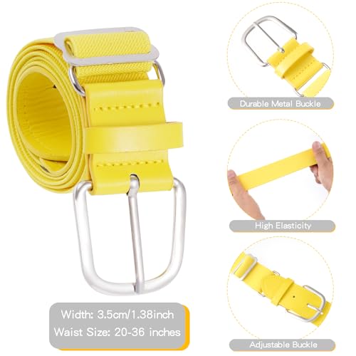 Youth Baseball Socks and Belt Combo Set - Adjustable Yellow
