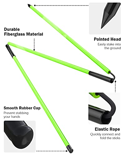 Golf Alignment Sticks - Swing Trainer Training Aid, Green