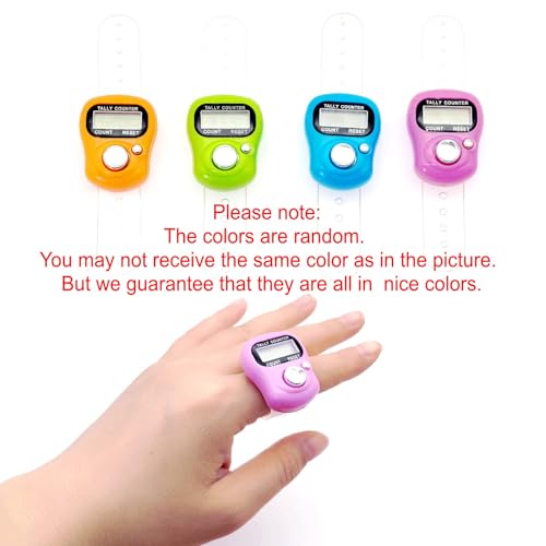 Mini Digital Tally Counter Ring - 4 Pack with LCD Display