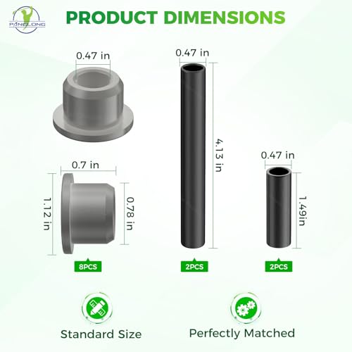 Panglong Golf Cart Front Upper Control Arm Kit with Bushings & Sleeves for 2004+ Precedent & 2018+ Tempo