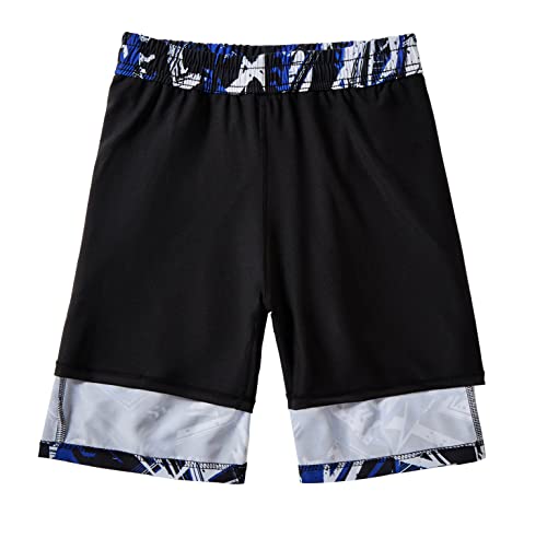 Boys 2 in 1 Swim Trunks with Compression Liner - Leaf, 2 Pack
