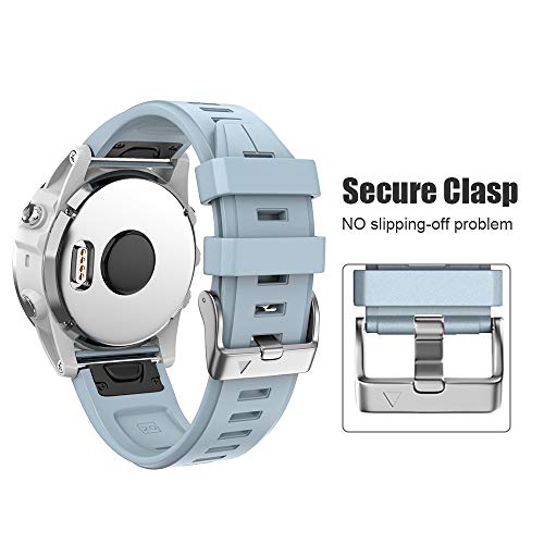Sea Blue NotoCity 20mm Fenix Watch Band for Fenix 5S/5S Plus/6S/6S Pro/D2 Delta S – Silicone Sport Strap