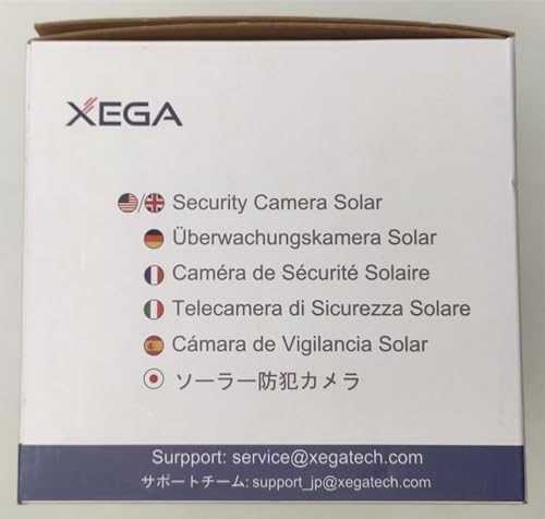 Xega 4G LTE Security Camera【Dual Lens】 No Wi-Fi Solar Cellular Security Camera Wireless Outdoor Built-in SIM Card 1080P 360° View PIR Detection Color Night Vision Two-Way Audio IP66 Waterproof