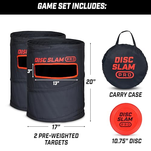 PRO Disc Slam Game for 4 Players - Portable Outdoor Lawn, Beach & Campsite Play