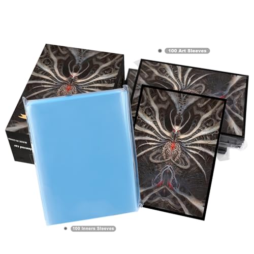 Katomula 100 Pcs MTG Card Sleeves with 100 Pcs Perfect Fit Art Matte Inner Sleeves 66x92mm