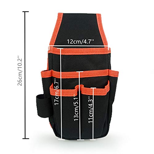 ECOmorning Canvas Tool Pouch Organizer Bag for Electricians & Carpenters
