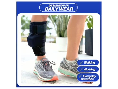 MAXTEQ AMC1 Ankle Monitor Cover for SCRAM, GPS, Alcohol Bracelets – Black Neoprene, Adjustable Straps
