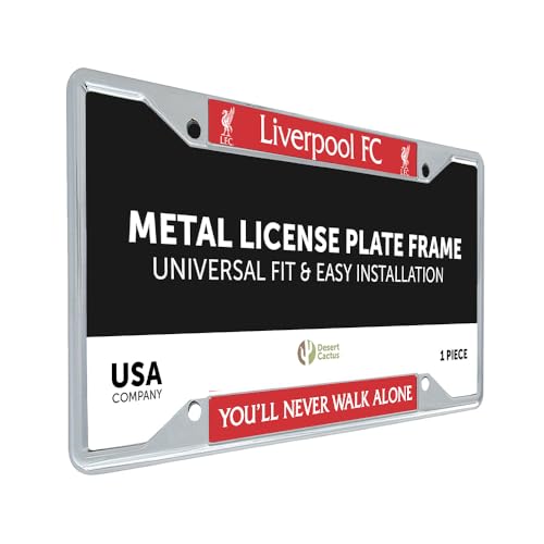 Liverpool FC License Plate Frame - Durable Zinc Alloy Design