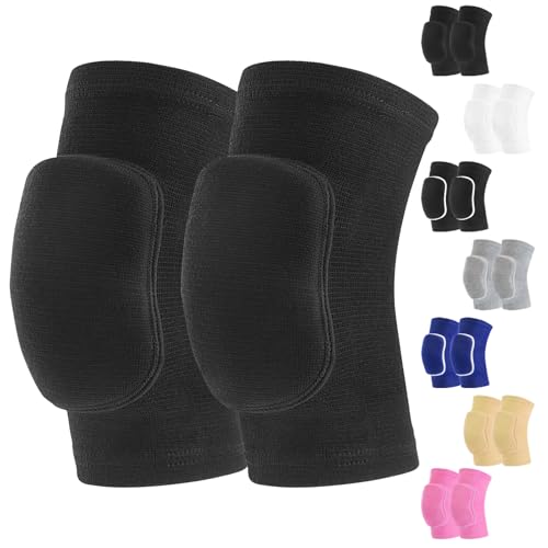Volleyball Knee Pads - Soft Breathable Protective Gear - Black, Small