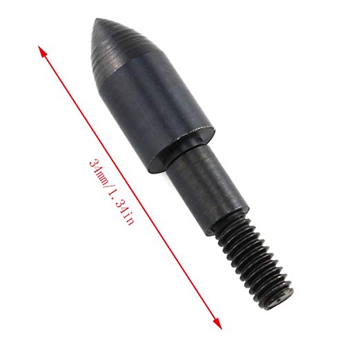 12Pcs Archery Field Points 100 Grain Screw-In Bullet Tips for Crossbow & Bow Practice