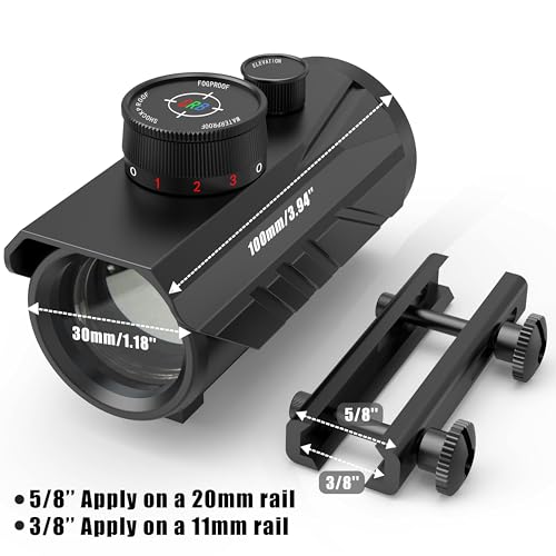 Tactical 1x30mm Reflex Sight - Green, Red, Blue Reticles