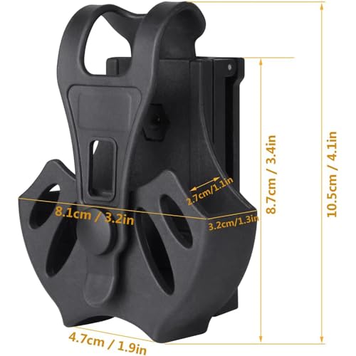 Polymer Handcuff Case for Law Enforcement, Fits ASP & Hinged Cuffs, MOLLE Belt Clip, Black