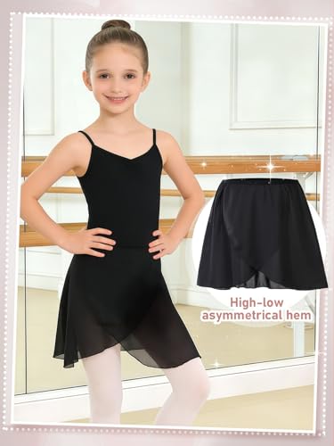 Eastbudd X-Large Black Ballet Wrap Skirt for Women & Girls Chiffon Dancewear