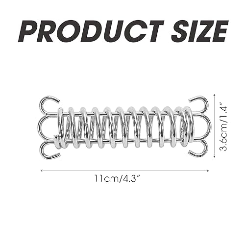 4-Pack Stainless Steel Tent Spring Buckles - Heavy Duty Hooks