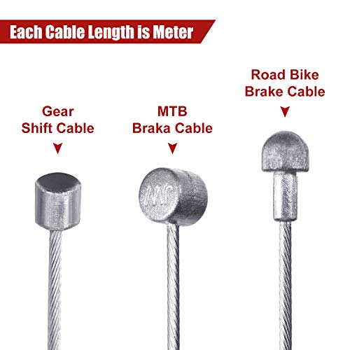 Universal Bike Brake Cable Kit - Black Bicycle Cable Housing Set