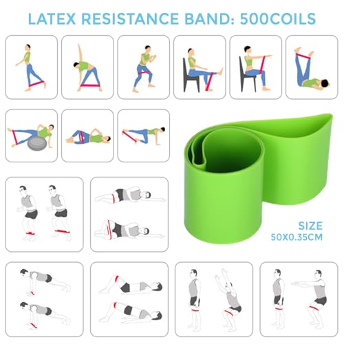 Pilates Training Set for Women - Magic Ring, Booty Bands, Yoga Ball 25cm, Figure 8 Resistance Band - Pink