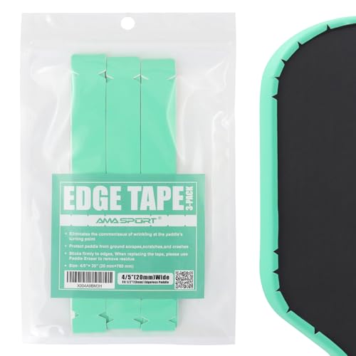 Pickleball Paddle Edge Guard Tape - Green 20mm Width - 3 Pack