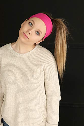 Moisture-Wicking Tie Headband for Women & Men - Black