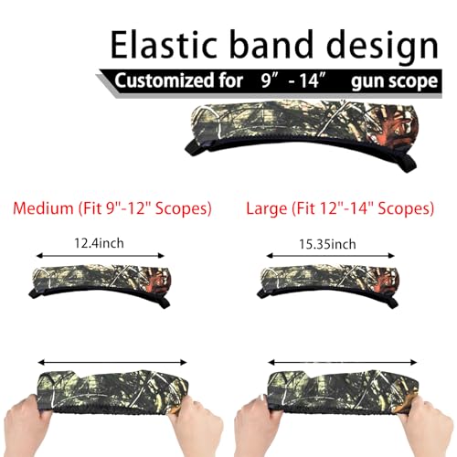 Scope Covers Neoprene Lens Cover Medium & Large Fits 9-14 Inch Scopes, Long-Term Protection