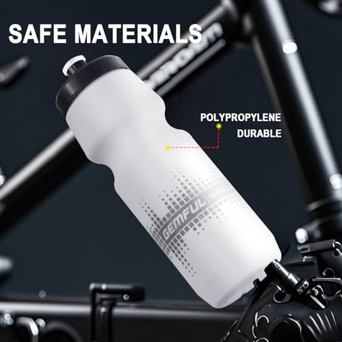 24oz Cycling Water Bottles 2 Pack - Gradient Black White, BPA-Free, Leak-Proof
