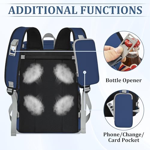 ANILD 40-Can Insulated Leakproof Cooler Backpack (Blue) for Men & Women