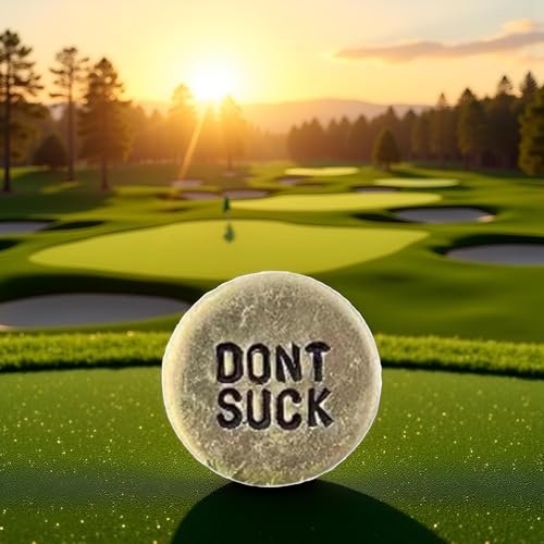 Funny Golf Ball Marker with Hat Clip - Don't Suck