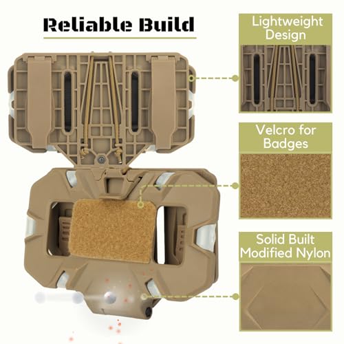 Tactical Vest Phone Holder - Chest Rig Mount for 4.7-6.7" Phones - Black
