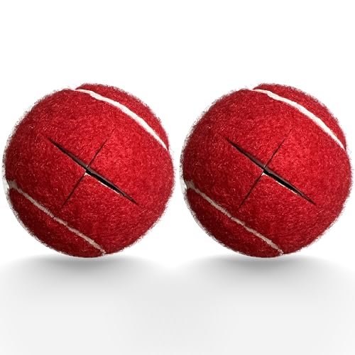Precut Heavy Duty Tennis Balls for Walkers - 2 Pack, Red