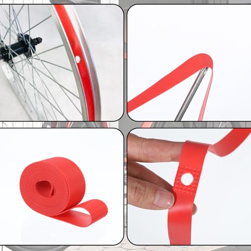 2PCS Bicycle Rim Tape, 26-inch PVC Bike Tire Liner for Puncture Protection