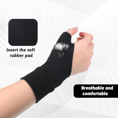 Thumb Wrist Brace Arthritis Gloves - 2 Pcs Fingerless Support