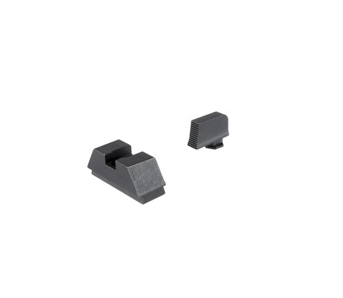 AMERIGLO Optic Compatible Sight Set for Glock - 4L Tall Black Serrated .280" Front, Flat Black .355" Rear
