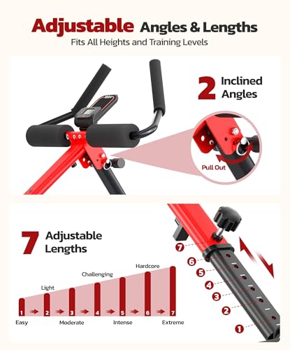 Adjustable Ab Trainer Machine - 2-in-1 Foldable V1.0 Standard Foam