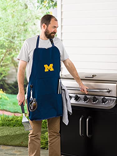 Grilling Apron with Bottle Opener & Insulated Beverage Holder