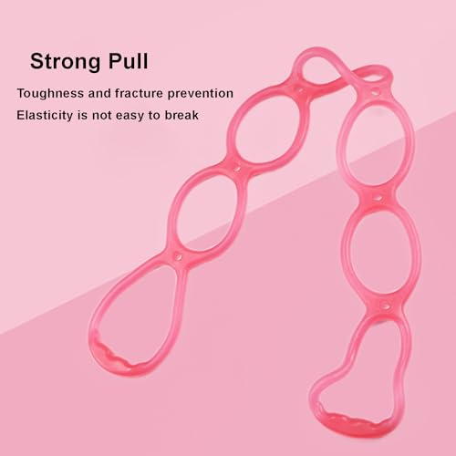 Reicyfang Pink 7-Ring Adjustable Resistance Bands for Full Body Home Workout