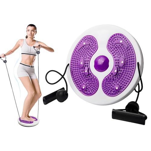 Adjustable Waist Twisting Disc with Handles - Purple