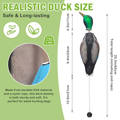 Archerest Dead Duck Dummy Bumper for Waterfowl Hunting Dog Training - Variation: Duck