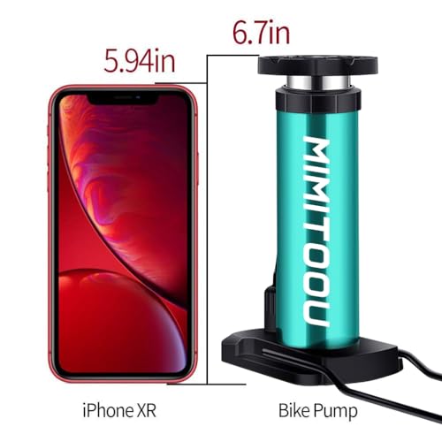 Mini Bicycle Pump - Portable Aluminum Alloy Bike Tire Pump, Blue