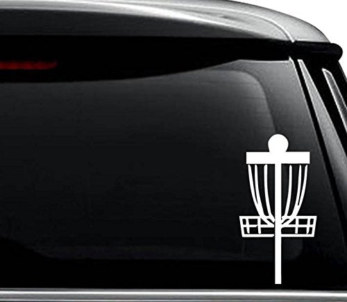Frisbee Disc Golf Decal Sticker - 6 Inch Matte Black