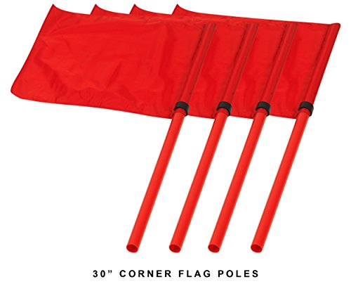 Soccer Corner Flags Training Set with Weighted Bases - Red