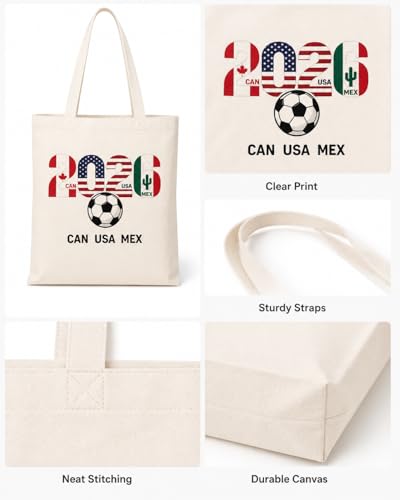Soccer Fan Tote Bag - 2026 World Cup Transparent Green - Off-White