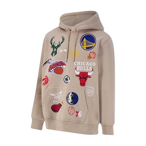 Ultra Game NBA Official Multi Team Hoodie Sweatshirt - XX-Large - Sand