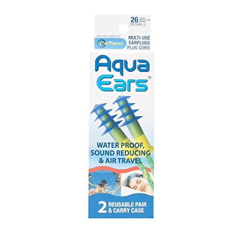 Waterproof Earplugs for Swimming - Noise Reducing, 2 Pair
