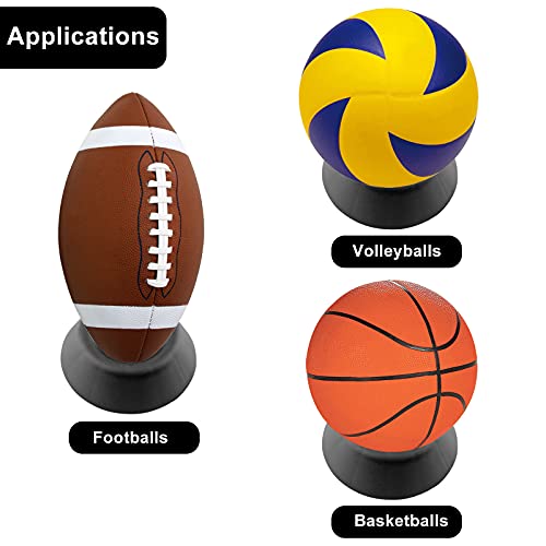 Ball Display Stand Holder - Black Plastic for Sports Balls
