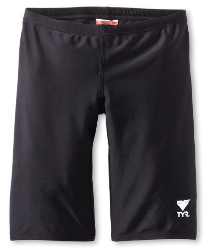 TYR Boys Solid Jammer Swim Suit 24 Black - Durable Recycled TYReco Fabric