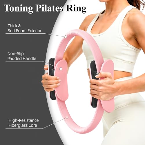 19-Piece Home Pilates Kit with Resistance Bands & Ring