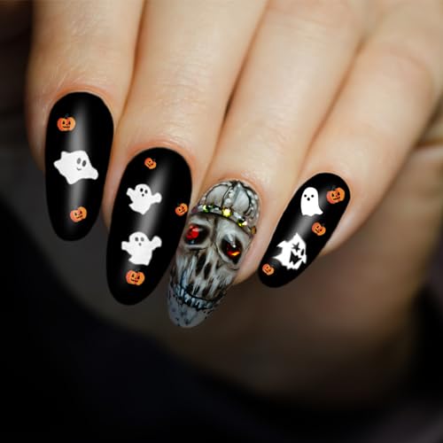 Halloween Nail Decals - 1500 Pcs Self-Adhesive Stickers, 12 Sheets