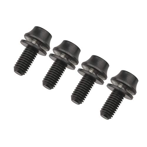 Wanyifa Black Titanium M5x12mm Bicycle Water Bottle Cage Bolt Pack of 4